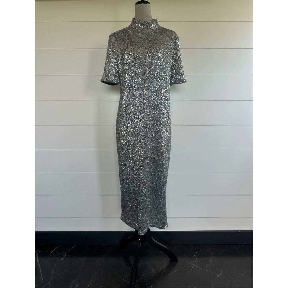 NEW VINEYARD VINES MARTHAS VINEYARD All Sequin Shift Tee Dress Size Medium NWT
